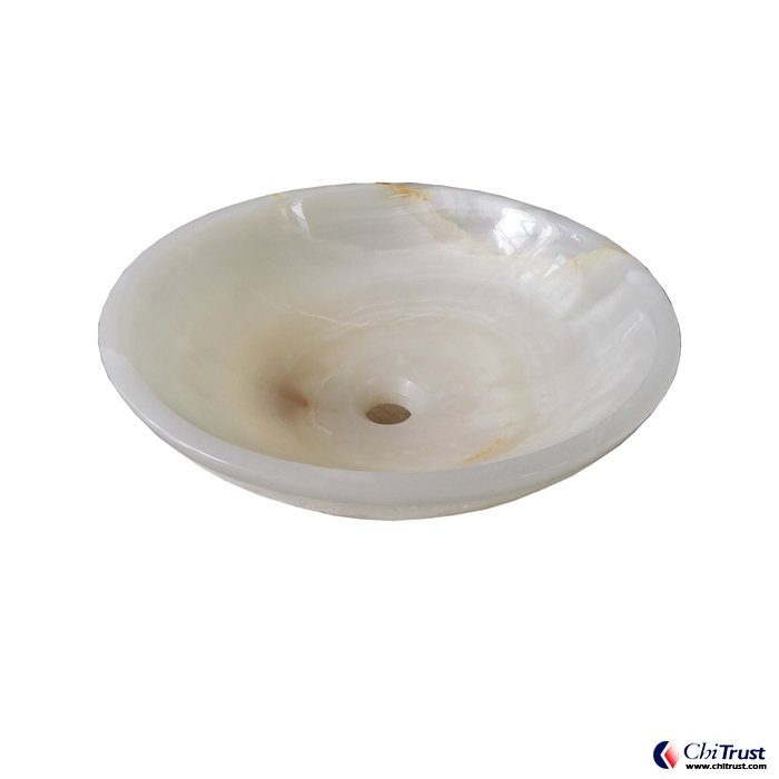 White jade oval basin CT01